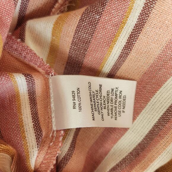 Derek Heart Striped Print Cut Out Romper Size XL - Picture 7 of 8